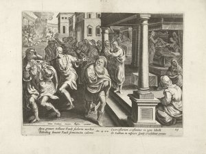 Paul Drives Out the Evil Spirits in Ephesus by Claes Jansz. Visscher (II) (workshop of)