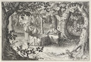 Christ and the Samaritan Woman by Claes Jansz. Visscher (II)