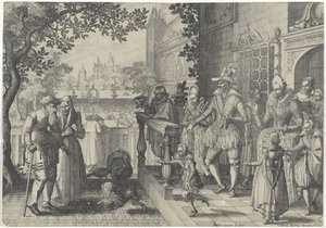 Rich Children, Poor Parents by Claes Jansz. Visscher (II)