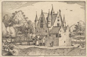 A Castle, Plate 22 from Regiunculae et Villae Aliquot Ducatus Brabantiae, ca. 1610 by Claes Jansz Visscher