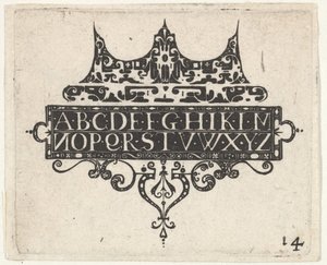 Blackwork Print with the Alphabet