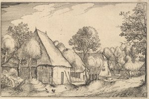 Farmyard, plate 5 from Regiunculae et Villae Aliquot Ducatus Brabantiae by Claes Jansz Visscher