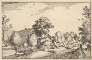 Village Road, plate 12 from Regiunculae et Villae Aliquot Ducatus Brabantiae by Claes Jansz Visscher