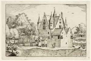 A Castle, plate 22 after Pictures of Farms, Country Houses and Rustic Villages (Praediorum villarum et rusticarum casularum icones) by Claes Jansz. Visscher II
