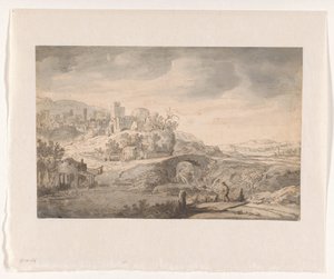 Landscape with City on a Hill and a Shepherd