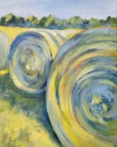 Colorful Hay Bales