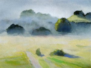 Misty Morning Landscape
