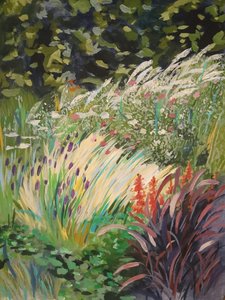 Vibrant Summer Garden by Claire Whitehead