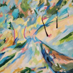 Vibrant Winding Path by Claire Whitehead