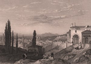 Panoramic View of City of Verona from Church of San Zeno in Monte, Veneto, Italy, Steel Engraving by S Fisher after Drawing by Clarkson Stanfield by Clarkson Frederick Stanfield