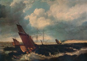 Guardship off the Nore, c. 1844 by Clarkson Stanfield
