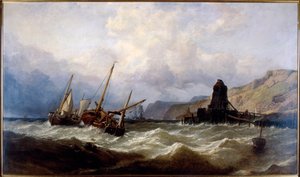 Oxwich Bay, South Wales by Clarkson Stanfield