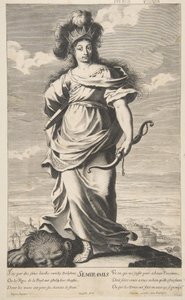 Semiramis from Les Sept Merveilles du Monde, c.1639-40 (etching & engraving)