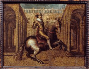 Equestrian portrait of Gaston d