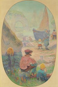 Fishermen at Etretat by Claude Emile Schuffenecker