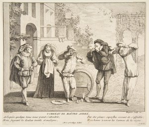 The Death of Maitre Andre by Claude Gillot, Jacques Gabriel Huquier