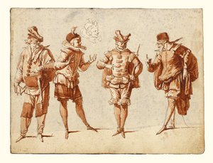 Four Figures in Theatrical Costume
