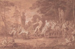 The Stalled Procession by Claude Gillot