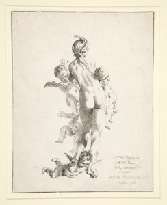 Untitled (female nude with putti) by Claude Henri Watelet