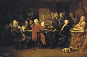 Voltaire at the Reading Room at Procope by Claude Jacquand