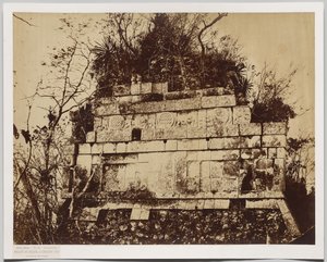 Palace of the Circus at Chichen-Itza (bas relief of tigers) by Claude Joseph Désiré Charnay