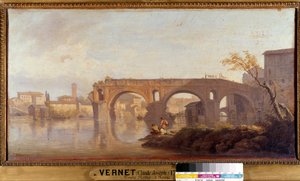 Le Ponte Rotto a Rome by Claude Joseph Vernet
