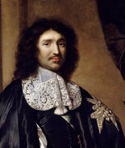 Portrait of Jean Baptiste Colbert (1619-1683) Minister of Louis XIV (detail) by Claude Lefebvre