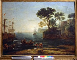 Arrival of Aeneas in Italy. Morning of the Roman Empire by Claude  Lorrain