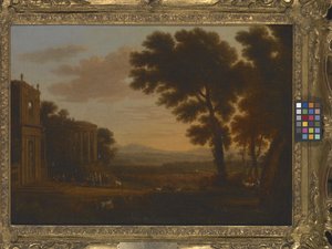 Landscape with the Father of Psyche Sacrificing at the Milesian Temple of Apollo by Claude Lorrain (1600 82)