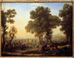 The village feast by Claude Lorrain