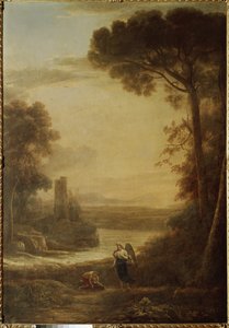 Landscape with Tobit and Archangel Raphael by Claude Lorrain