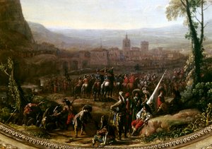Louis XIII forced the Pas de Susa near Turin, defended by the forces of the Duke of Savoy in 1629 (detail) by Claude Lorrain
