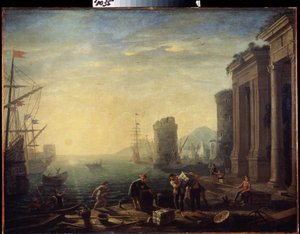 Morning in the Harbour by Claude  Lorrain