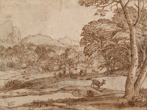 Landscape with a Herd of Deer by Claude Lorrain
