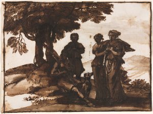 Pastoral Scene with Classical Figures, c. 1640-1645