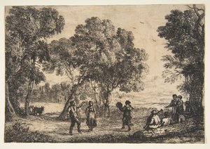 The Country Dance Small Plate by Claude Lorrain
