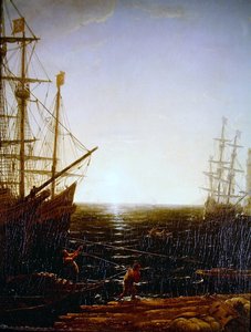 Harbour Scene (detail) by Claude Lorrain