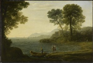 The Embarkation of Carlo and Ubaldo by Claude Lorrain