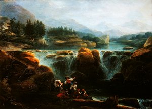 Swiss Landscape by Claude Louis Chatelet