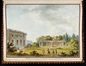 View of the Ring Game, its Gallery, and one of the Facades of the Chateau, from The Queen