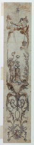 Designs for Painted Panels with Fortune and Jacques Necker, 1788–90 by Claude Louis Desrais