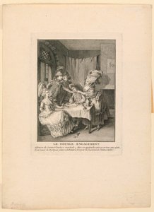 The Double Engagement by Claude Louis Desrais