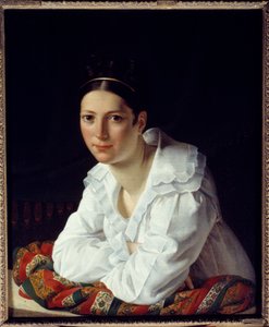 Portrait of Madame Claude Marie Dubufe, Wife of the Painter by Claude Marie Dubufe
