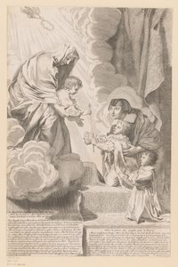 Anne of Austria Hands Over the Regency of the Kingdom of France to the Christ Child by Claude Mellan