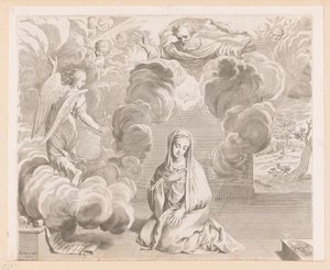Annunciation by Claude Mellan