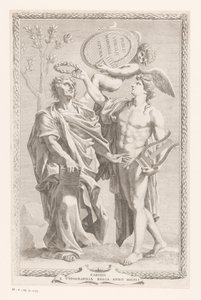 Apollo Crowns Publius Vergilius Maro by Claude Mellan