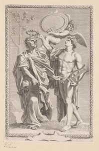 Apollo Crowns Publius Vergilius Maro by Claude Mellan