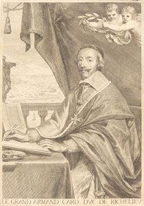 Armand Jean du Plessis, Cardinal Richelieu by Claude Mellan