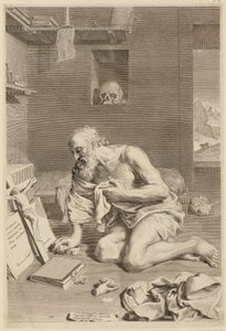 Penitent Saint Jerome by Claude Mellan