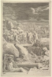 Burial Procession of Christ, 1678 by Claude Mellan